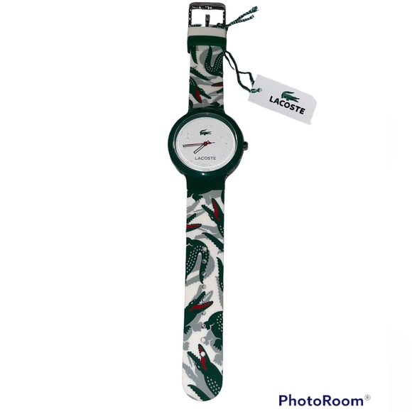 Lacoste Accessories - Lacoste Brand New Watch Unisex Goa Multi-Color Croc Print Silicone Strap 40mm